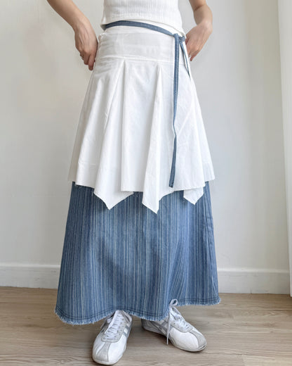 現貨 SK192 Ami Cut-out Midi Skirt - Khaki | White | Black