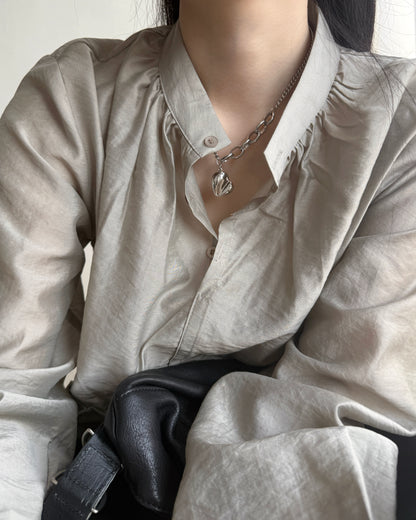 (🧨7-11/2限定優惠) TP568 Ruffle Blouse - White | Khaki | Black