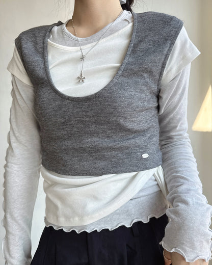VT335 U-Neck Vest - Black | Cloud | Ivory | Gray