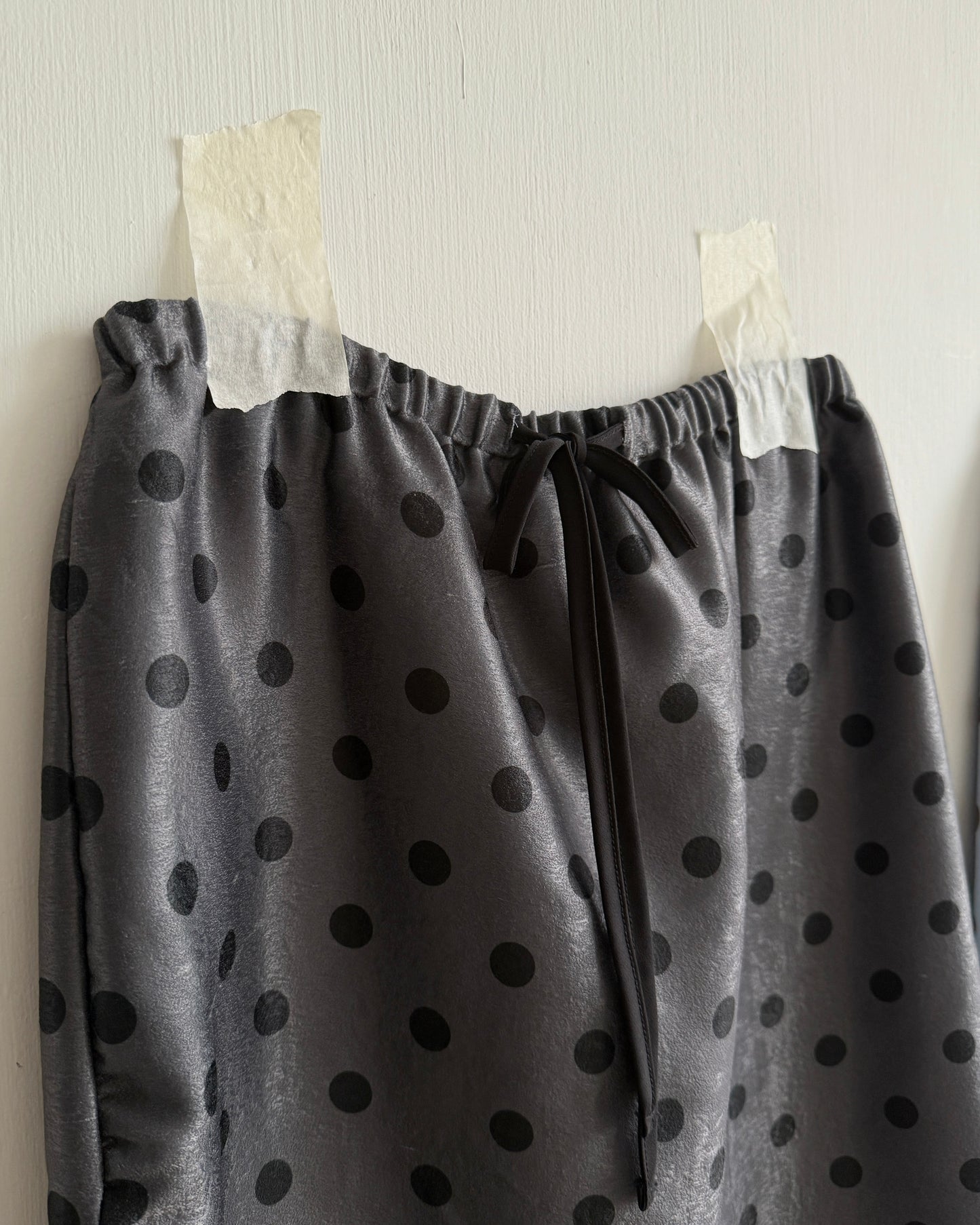 SK219 DotDot Skirt - Skyblue | Charcoal