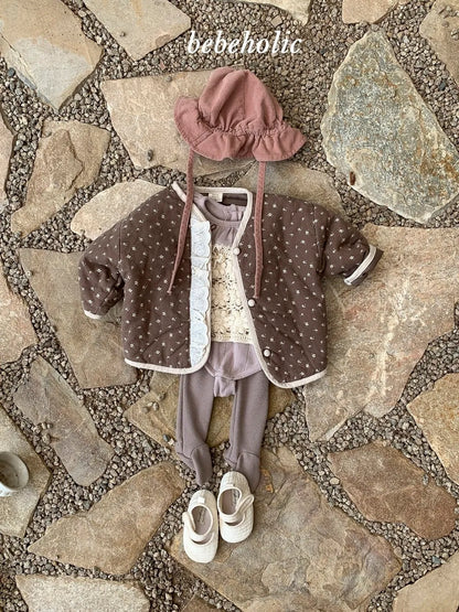 🍪Bebeholic 小碎花排扣外套 - Ivory | Brown | Navy