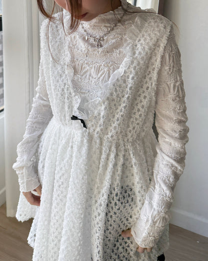 VT268 Lace Vest - White | Black