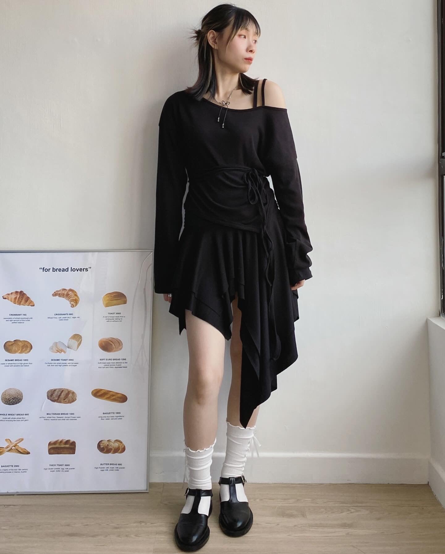現貨 SK175 Irregular Skirt - Black