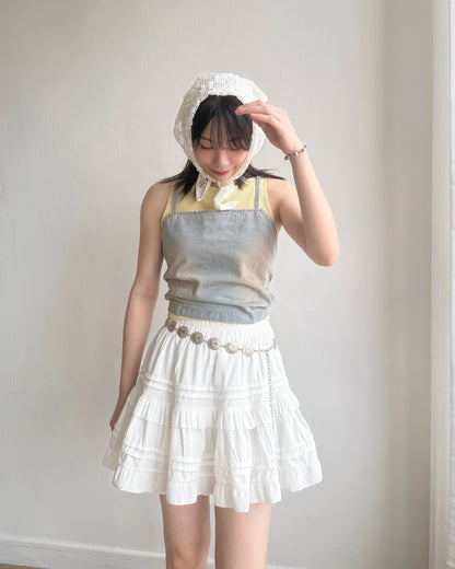 VT253 Denim Strap Camisole - Light Blue | Navy