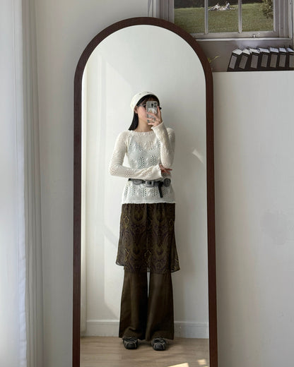 TP567 Ribbed Knit - Ivory | Navy