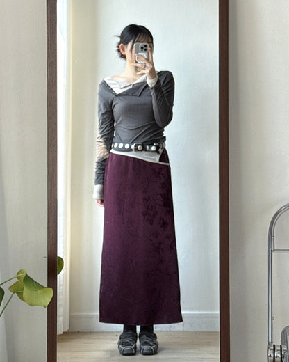TP622 Ribbed Button Asym Top - Black | Gray | Plum | Charcoal | Mint | Ivory