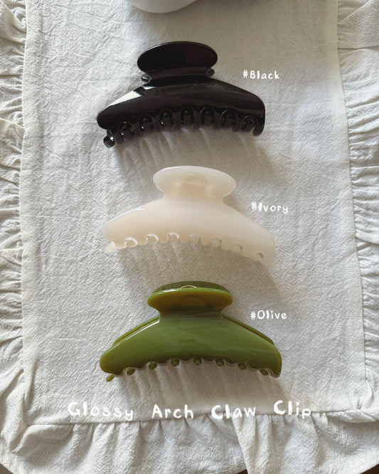 KA433 Glossy Arch Claw Clie - Olive | Ivory | Black