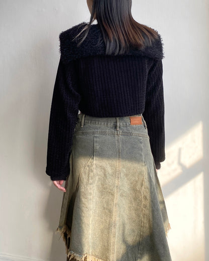 現貨 CD048 momo Cardigan - Khaki | Black