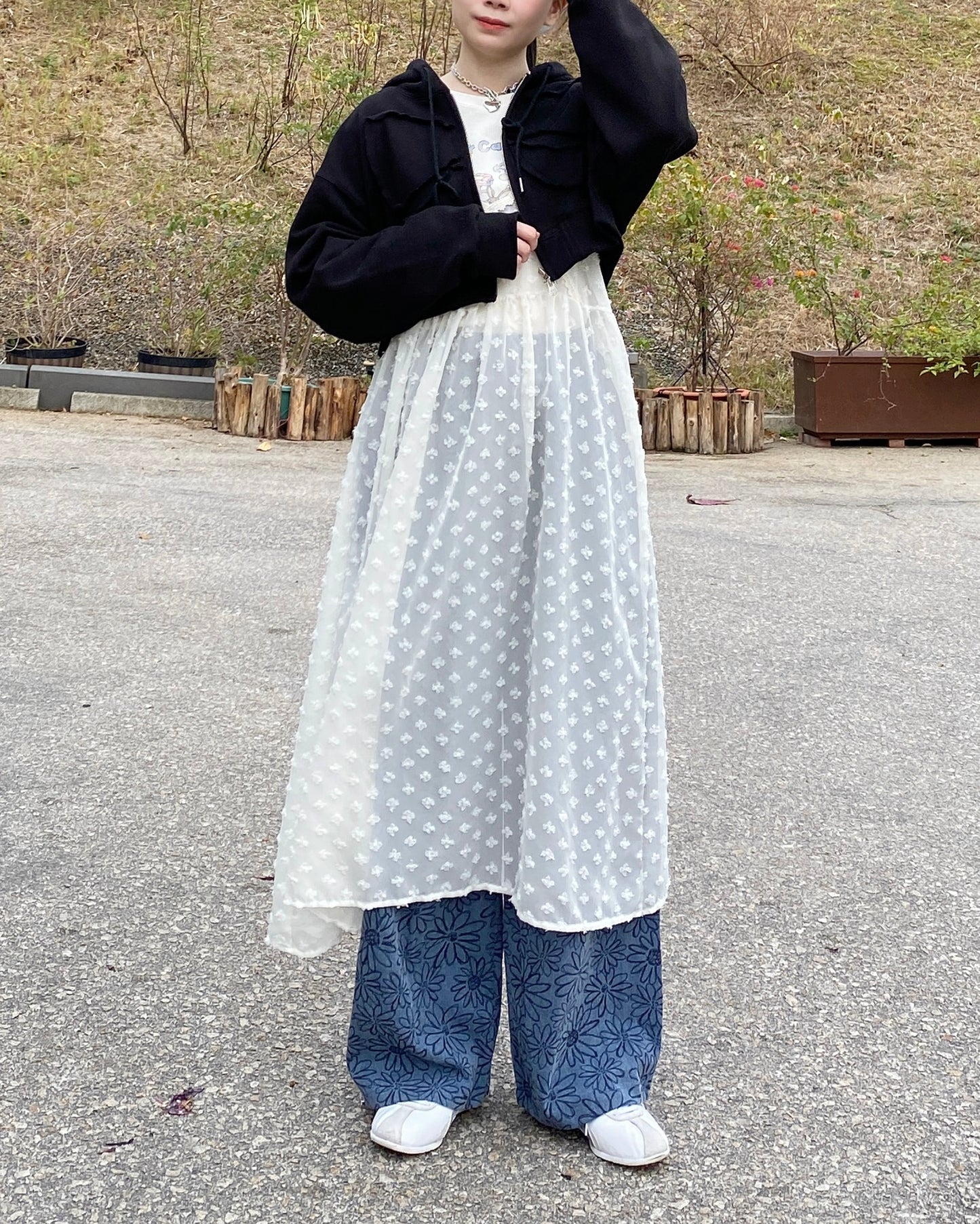PT068 FaFa Pants - Ivory | Navy