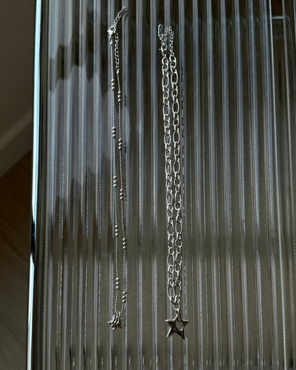 KA428 Texture Star Necklace