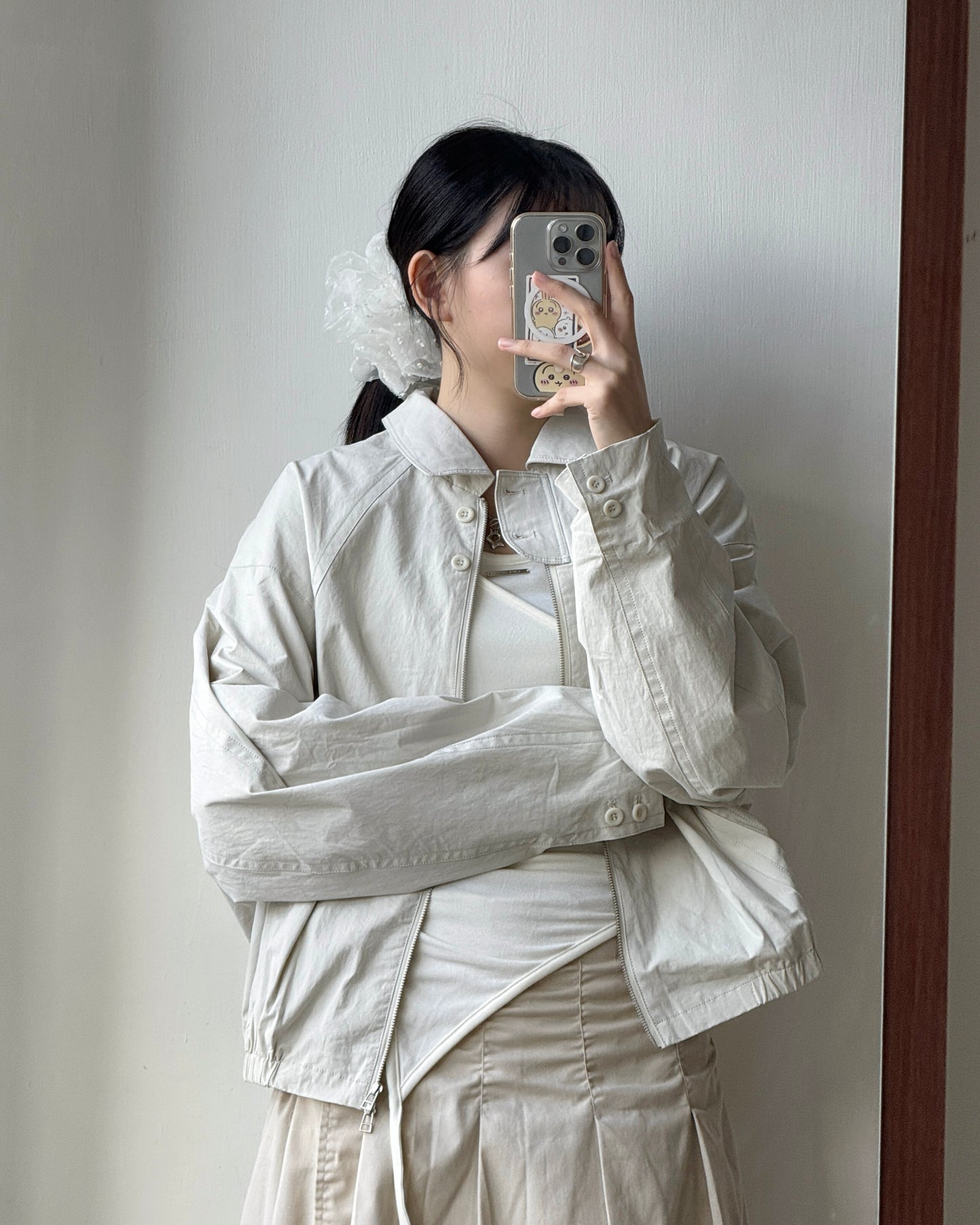 🍂早鳥限定優惠 JK039 Trench Blouson - Ivory | Black