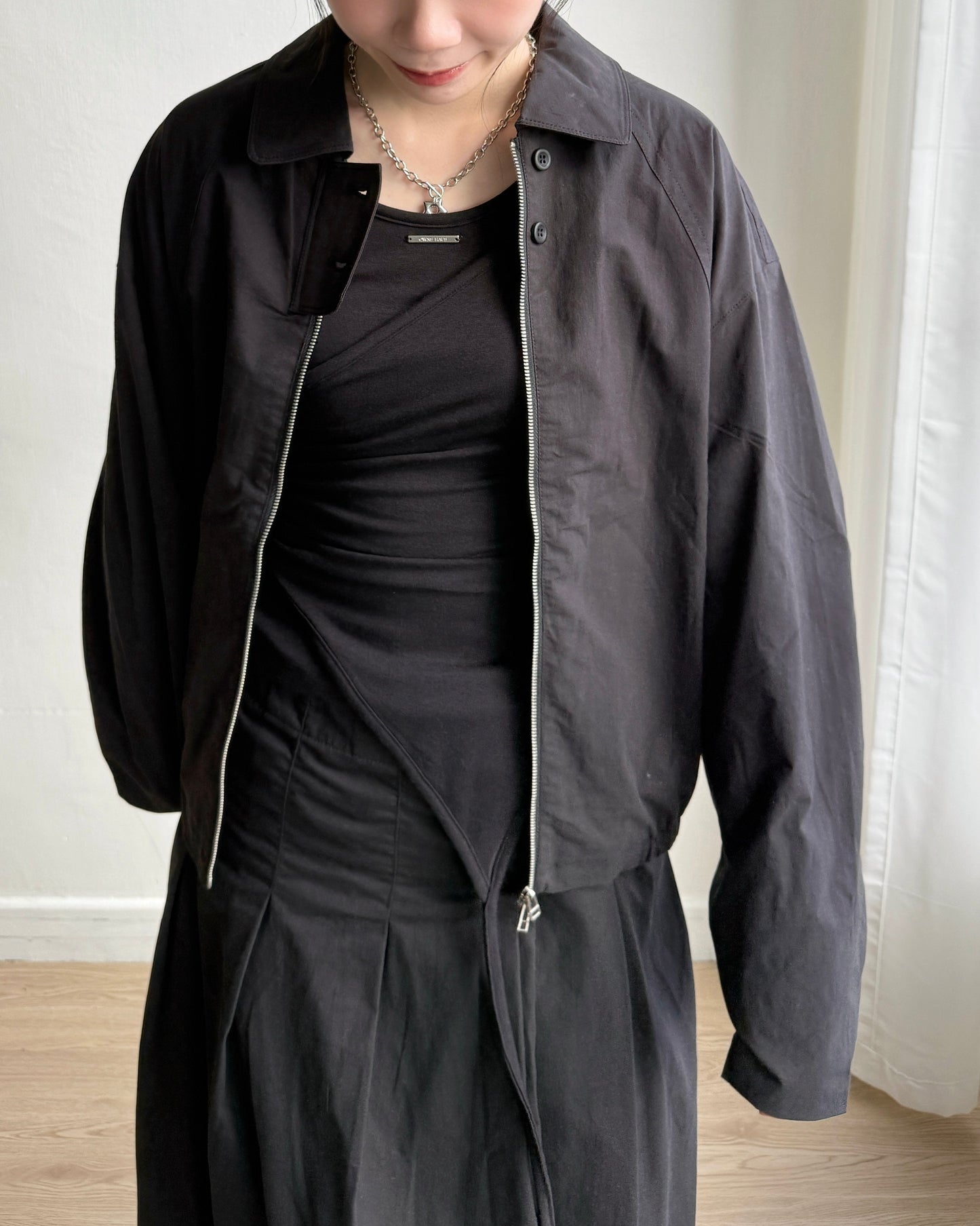 🍂早鳥限定優惠 JK039 Trench Blouson - Ivory | Black