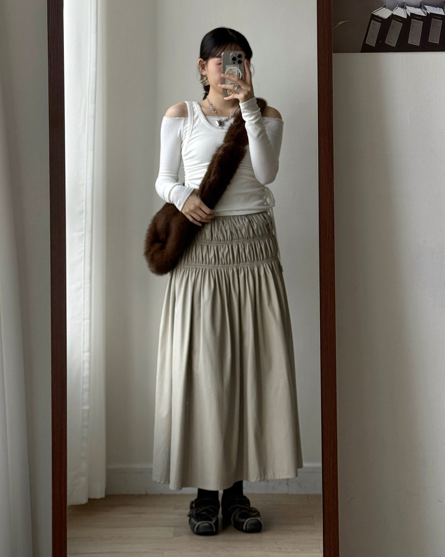 BG033 MoMo Fur Bag - Ivory | Brown