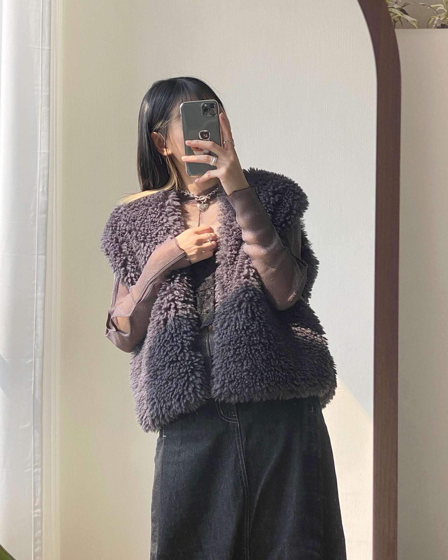現貨 TP485 JP 2way Sheer Top - Blue | Charcoal