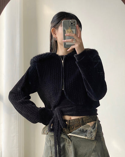 現貨 CD048 momo Cardigan - Khaki | Black