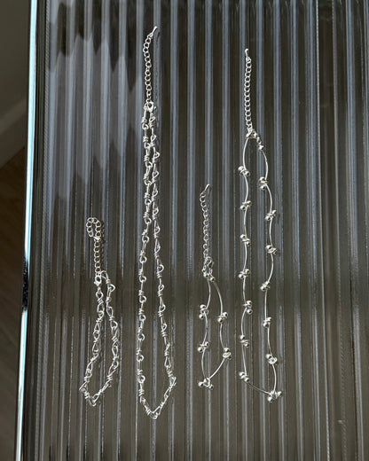 KA427 Twin Wire Knot Necklace | Bracelet