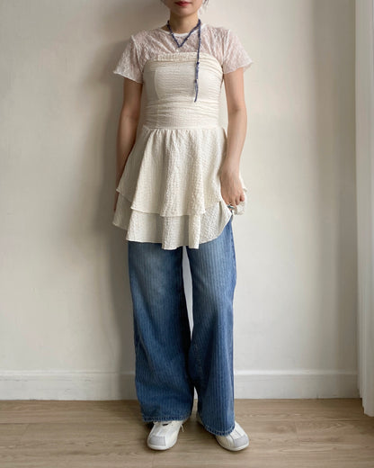 JN059 Stripe Jeans - Blue