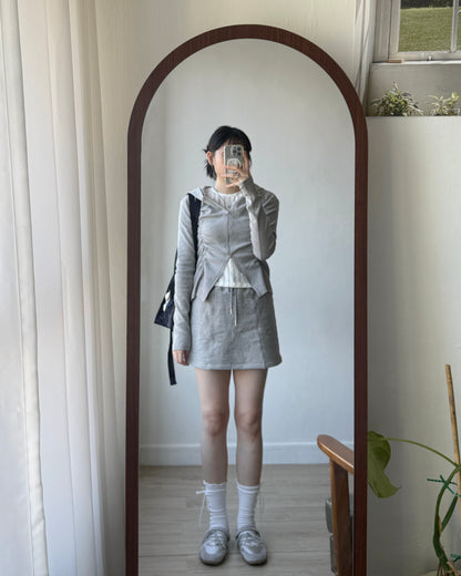 JK038 Casual Jacket - Gray | White | Black