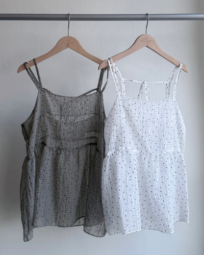 VT257 DotDot Vest - White | Charcoal