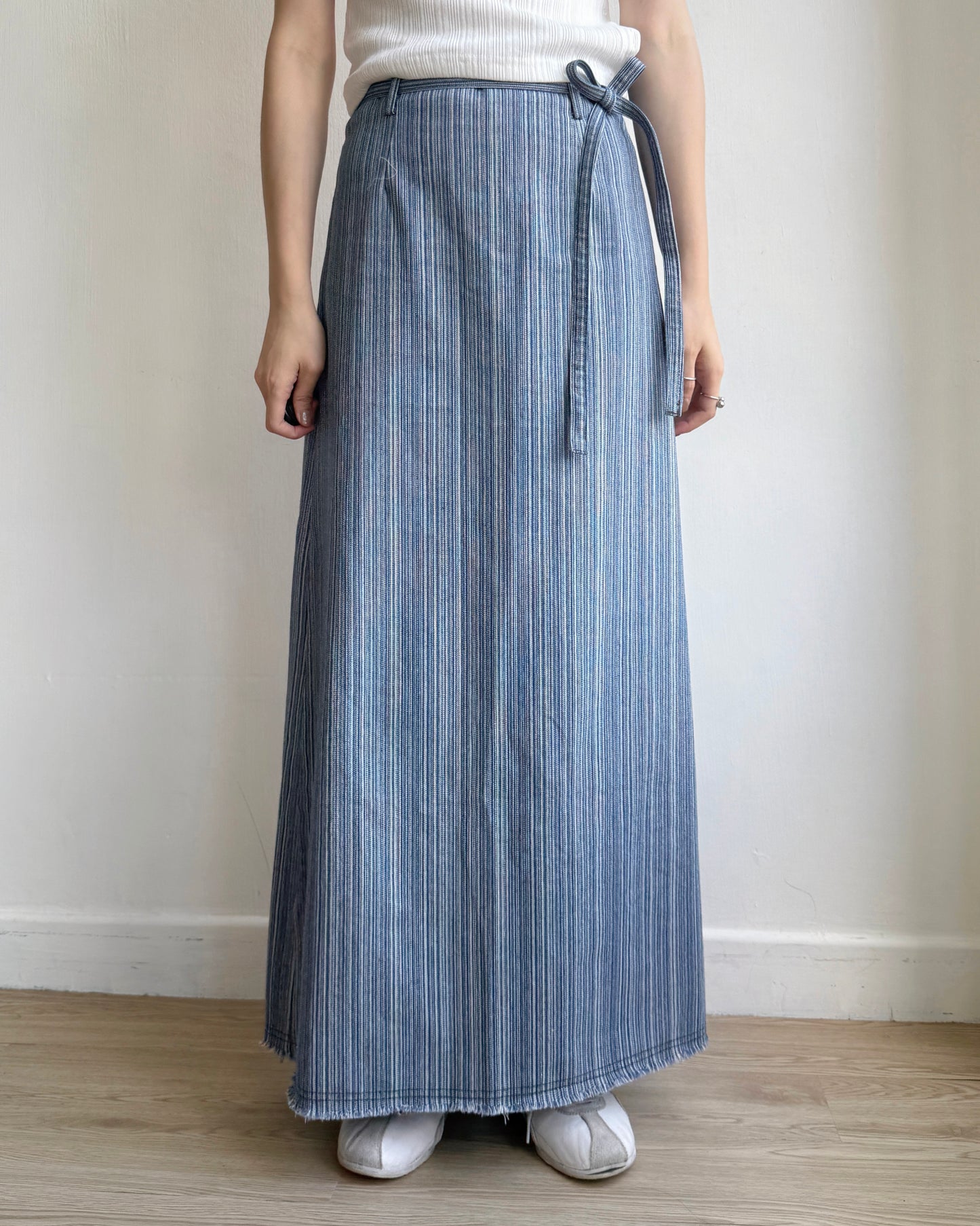 現貨 SK193 Long Denim Skirt - Blue | Black