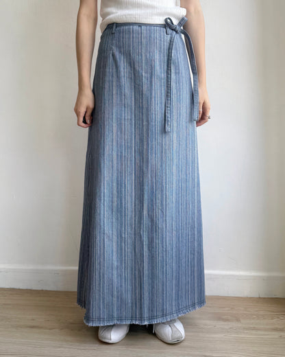 現貨 SK193 Long Denim Skirt - Blue | Black
