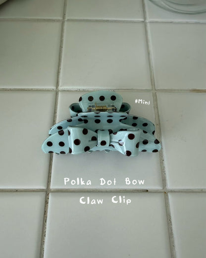 KA440 Polka Dot Bow Claw Clip