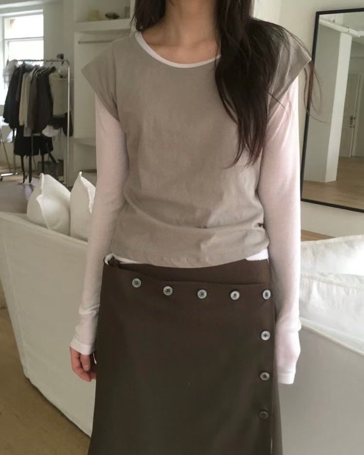 TP578 Edi Short TEE - White | Yellow | Pink | Gray | Blue | Khaki