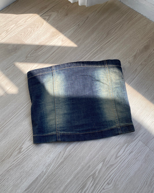 現貨 TP482 Denim Tube Top - Navy