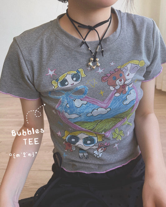 TP538 Bubble Print TEE - Gray
