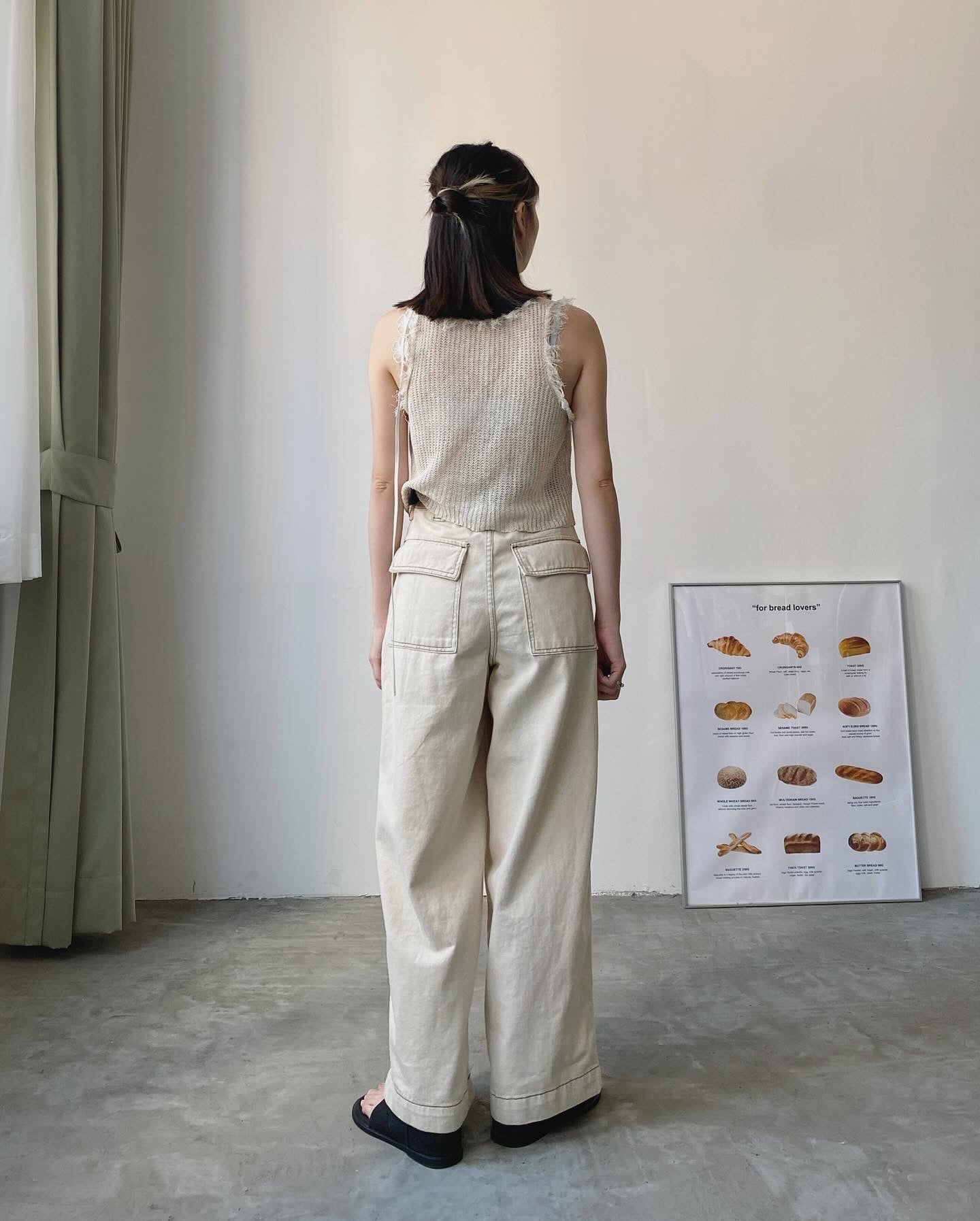 現貨 VT217 SOSO Vest - Ivory | Charcoal