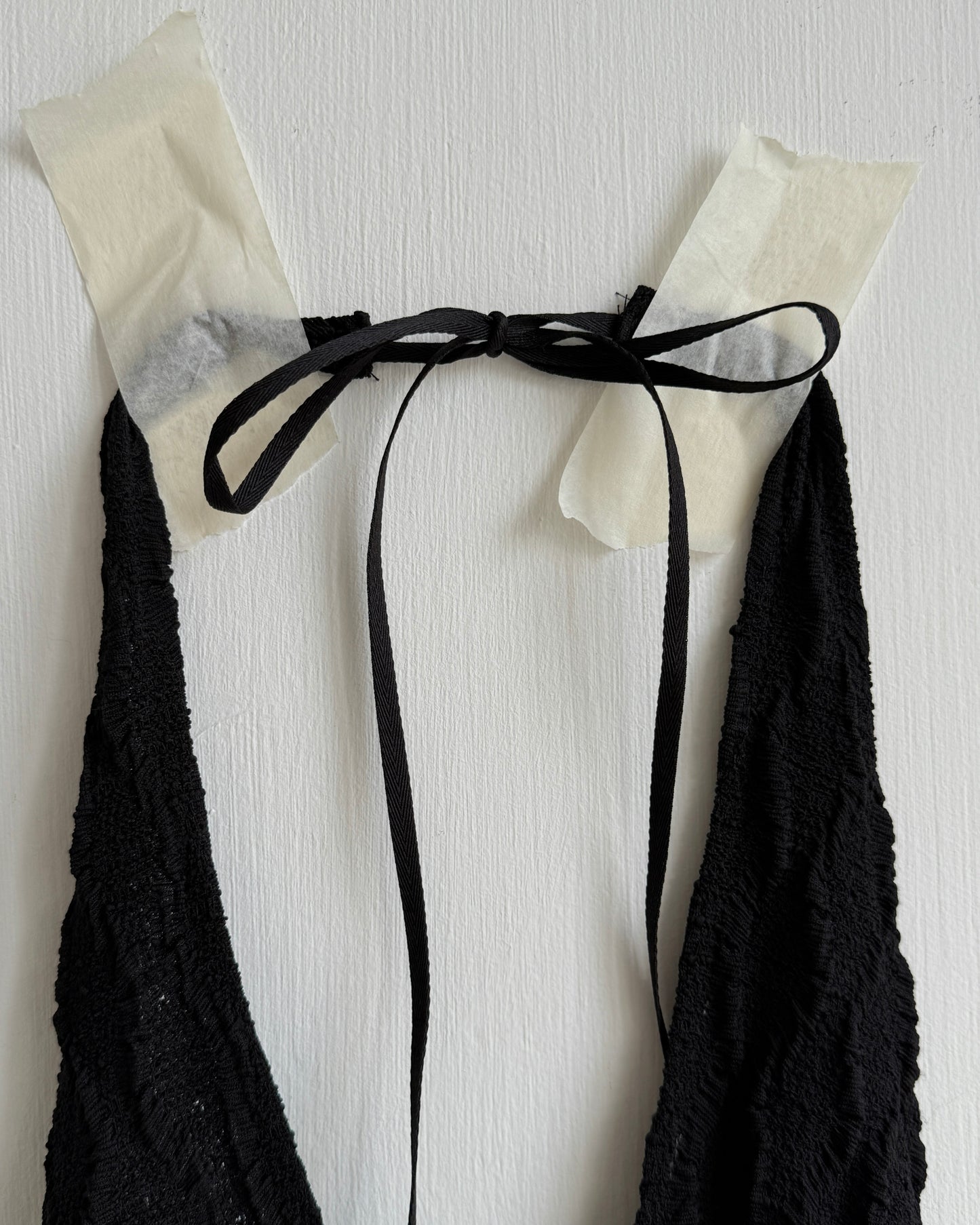 VT296 Half Halter Blouse - Ivory | Black