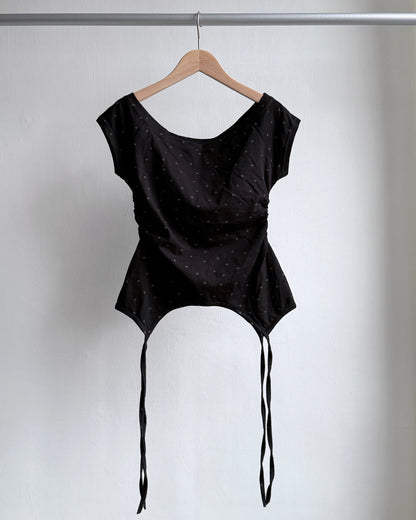 TP543 Star Shirring Top - White | Gray | Black