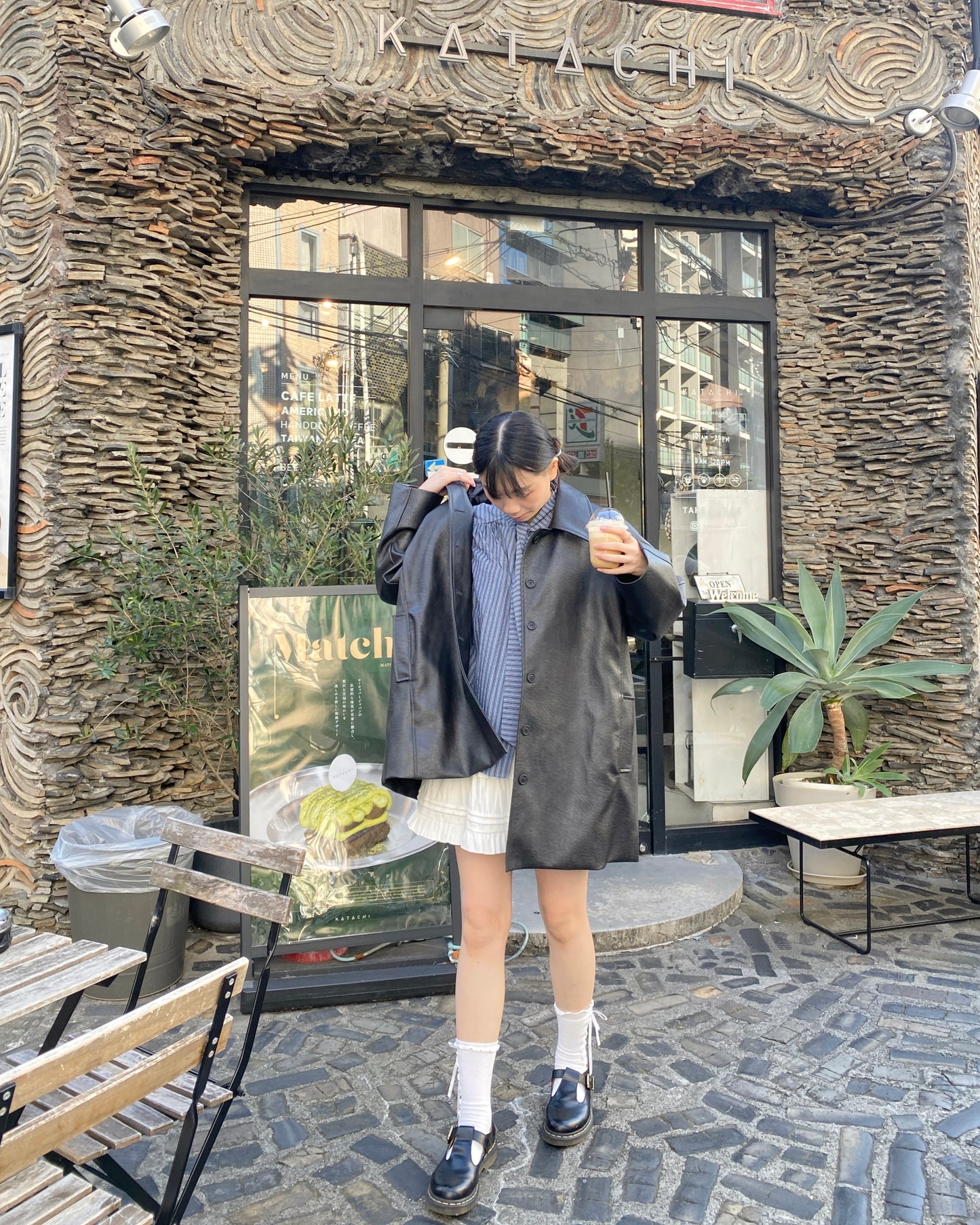 現貨 JK031 Aline PU Leather Jacket - Black