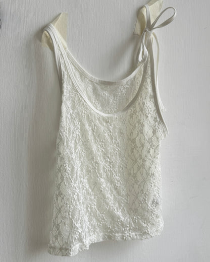 VT295 Lace Camisole - White | Black