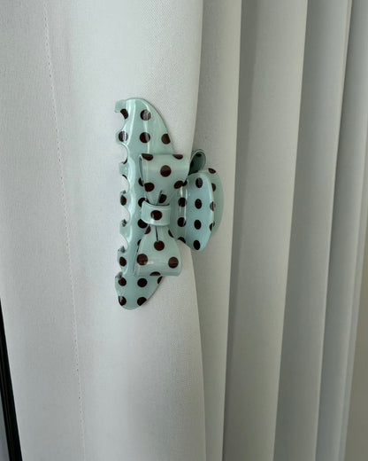 KA440 Polka Dot Bow Claw Clip