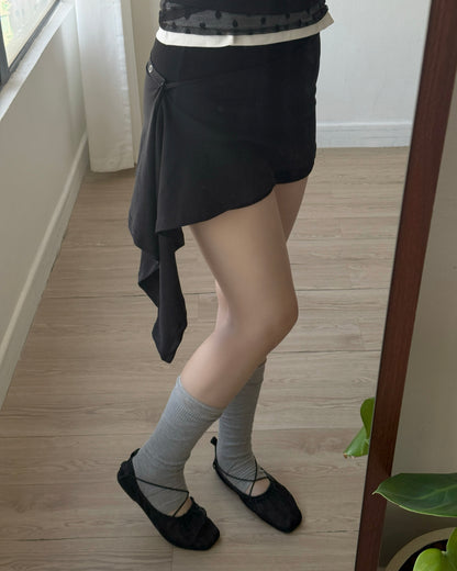 SP022 Wrap Shorts - Gray | Black