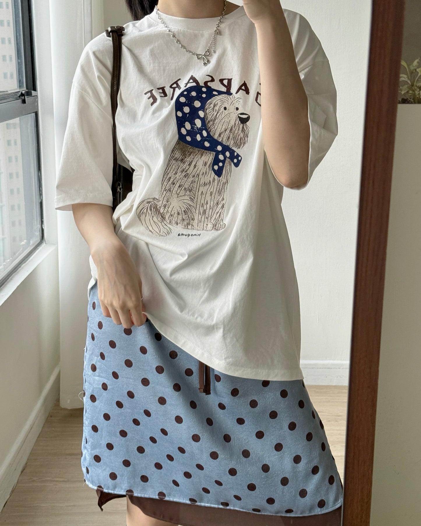 TP583 DogDog Print TEE - White | Gray