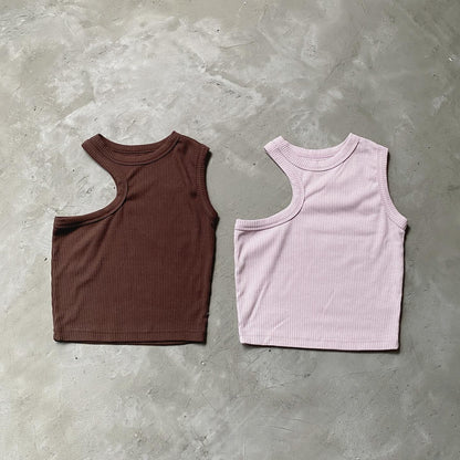 現貨 VT144 Unbal Lip Sleeveless - Pink | Brown |