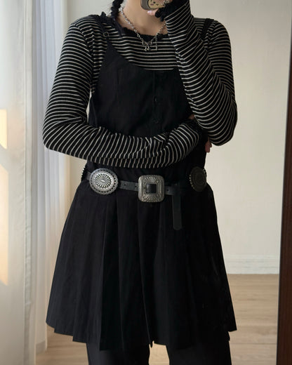 TP569 Striped Lace Top - Gray | Black