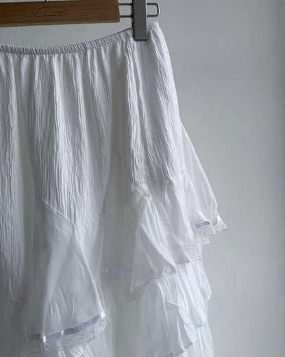 SK194 Lace Skirt - White | Black