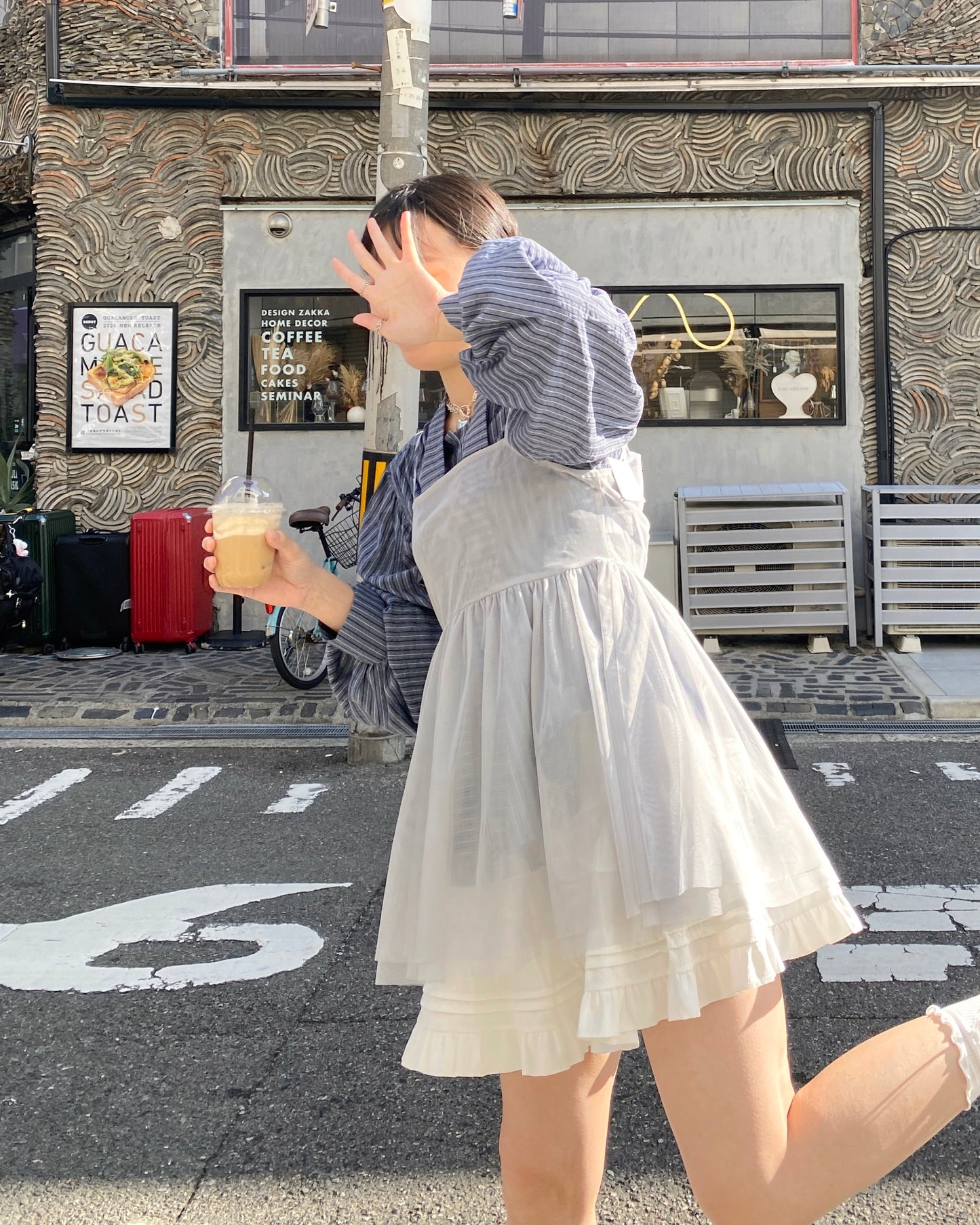 現貨 TP488 Balloon Sleeve Shirt - Ivory | Navy | Yellow