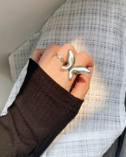 OA008 OA007 OtroAccesorio 🦋 Ring - Silver | Blue