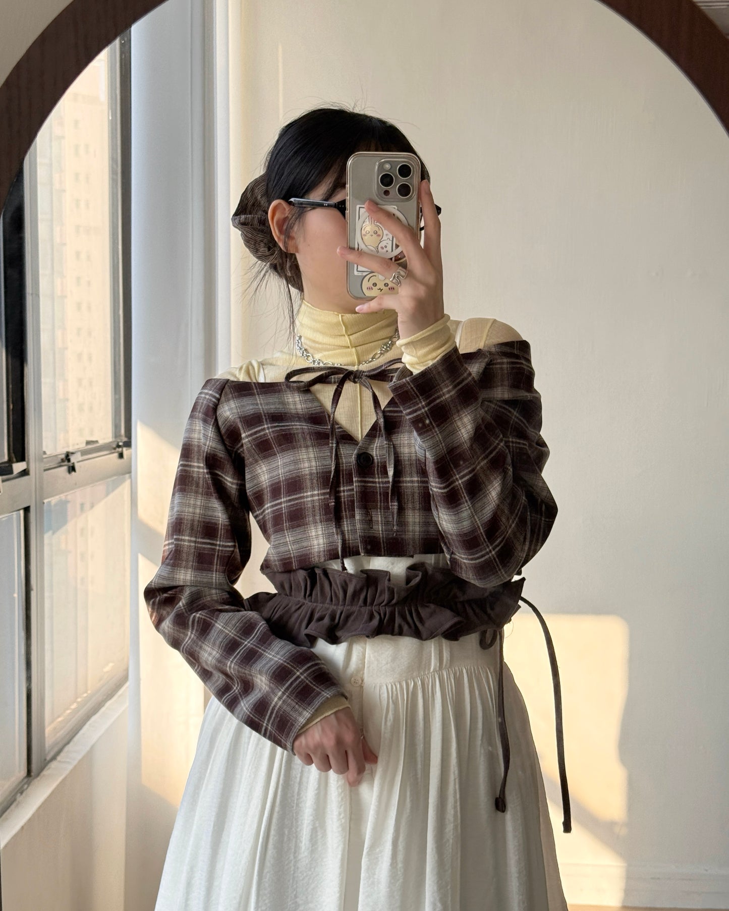 DS286 鈕扣多種穿法OPS - Ivory | Black