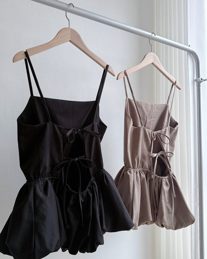 VT263 Balloon Bustier - Beige | Black