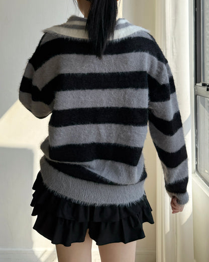 TP556 MoMo Striped Knit - Blue | Black