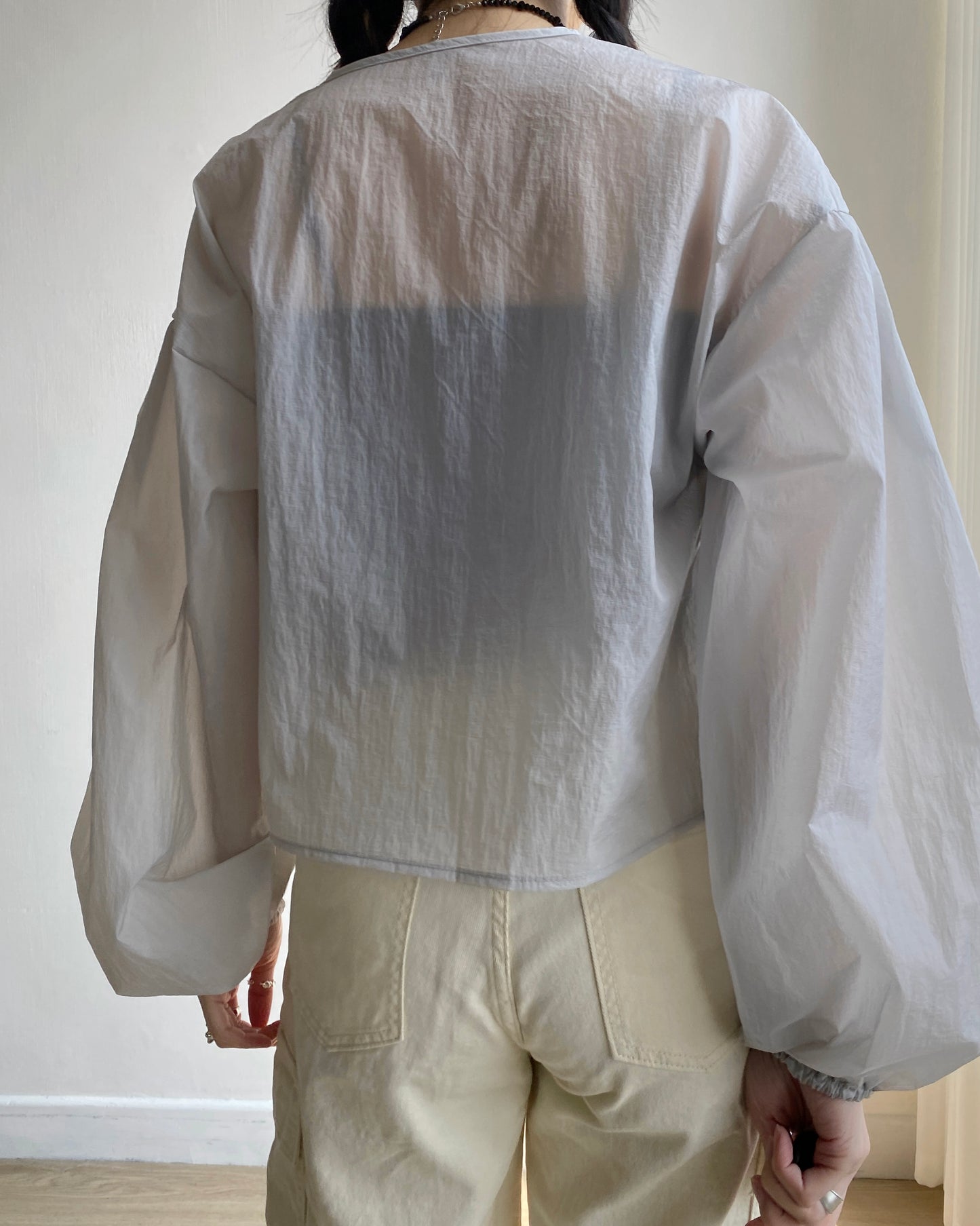 JK036 Lightweight Jacket - White | Khaki