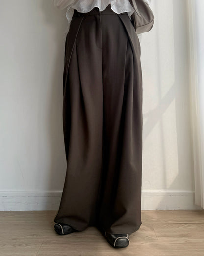 (🧨7-11/2限定優惠) PT079 Wide Pants - Khaki | Black