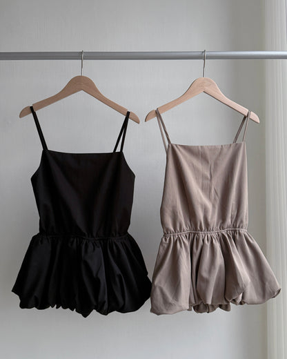 VT263 Balloon Bustier - Beige | Black