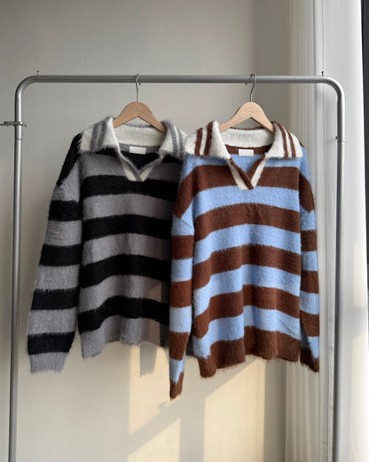 TP556 MoMo Striped Knit - Blue | Black