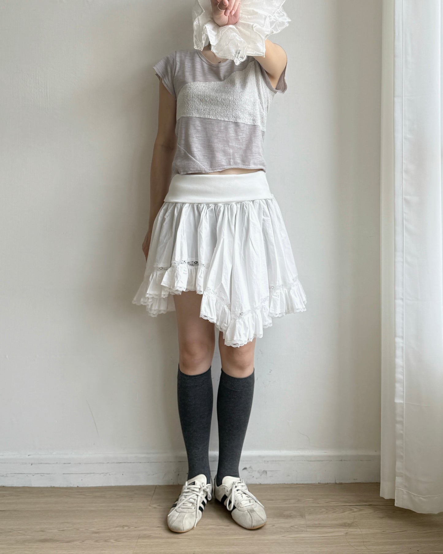 TP600 Patchwork Top - White | Gray | Black